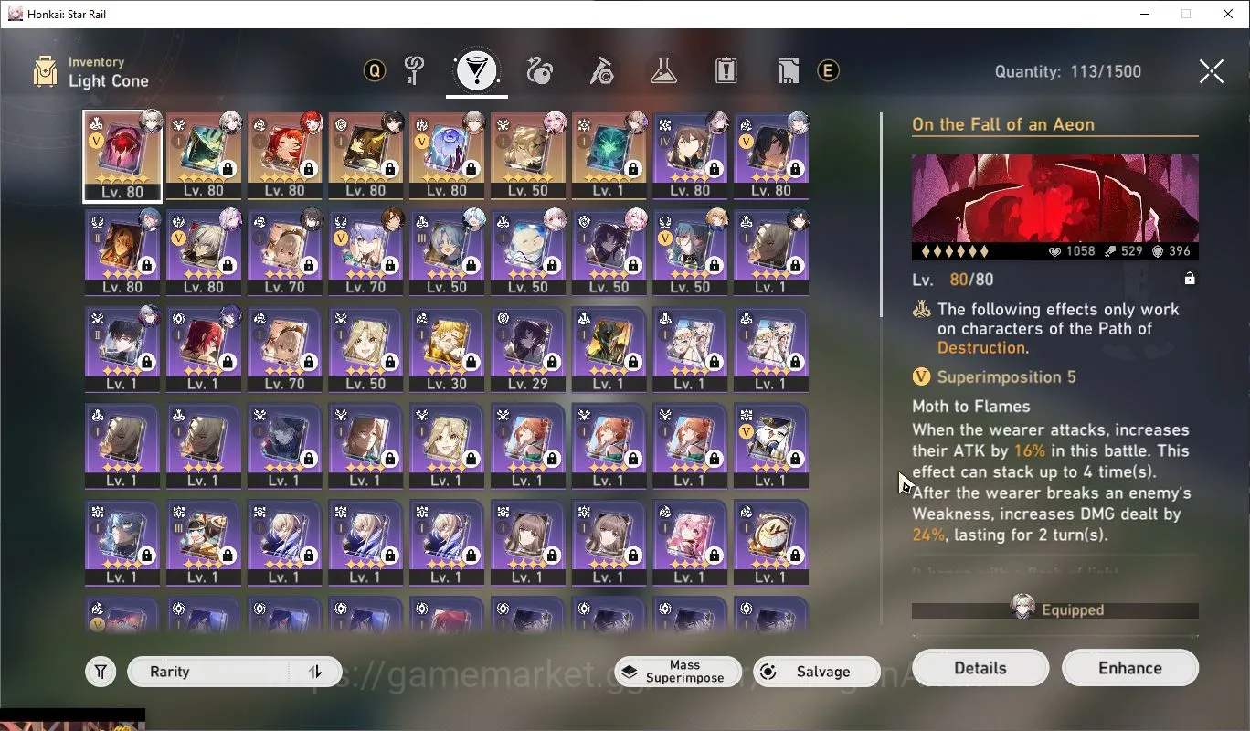 Honkai Star Rail Accounts Mid Game ASIA [TL68] 11 Limited (Tribble,DanHengPT)+Sign 3