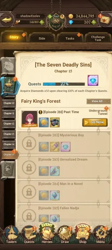 The Seven Deadly Sins: Grand Cross Accounts Midgame Asia |1.4M CC| 4UR, GG Teams, Full Collab Solev + Eminence + 207 Gems 5