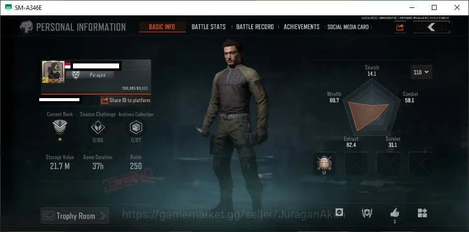 Arena Breakout Mid-Tier [MOBILE]SV 21,7M|CV 20M|Battle Machete,AKM,AK-74N, image 1