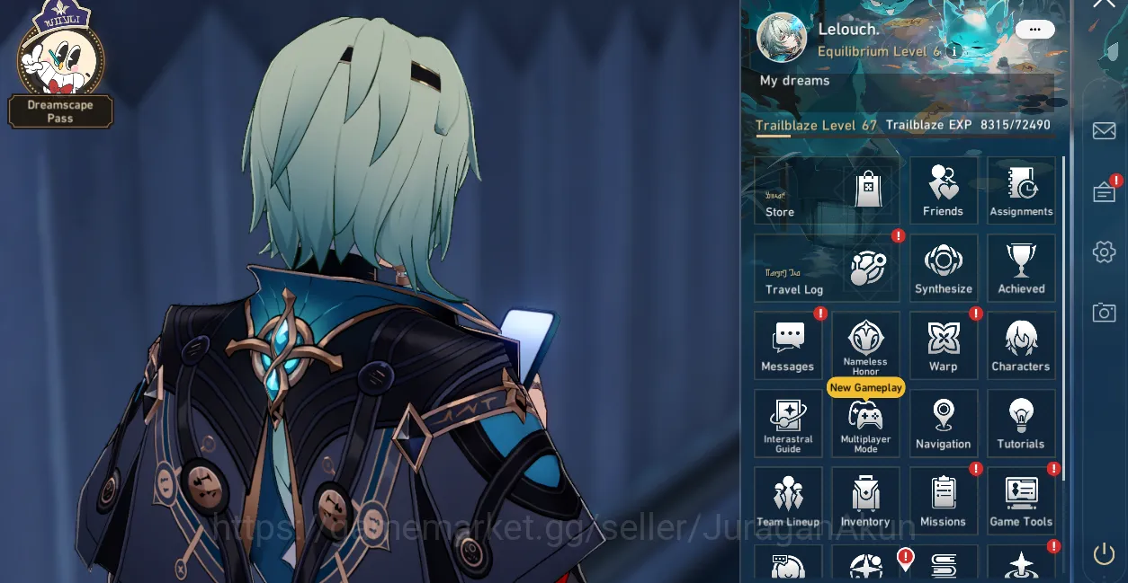 Honkai Star Rail Accounts Mid Game ASIA [TL67] 8 Limited (Anaxa[E1+Sign], Castorice+Sign, Jingliu, Acheron 2