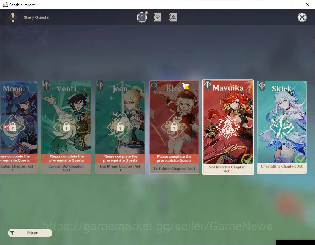 Genshin Impact Accounts ASIA|AR 51|3 Limited + 1 (*5 Weapon)|Skirk + Signa image 19