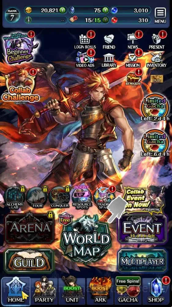 Last Cloudia Accounts Others GLOBAL|Rank 7|Collab Brave Frontier (Goddess Tilith,Fire God Vargas) + (Goddess Lilaha)| 6 SSR 4