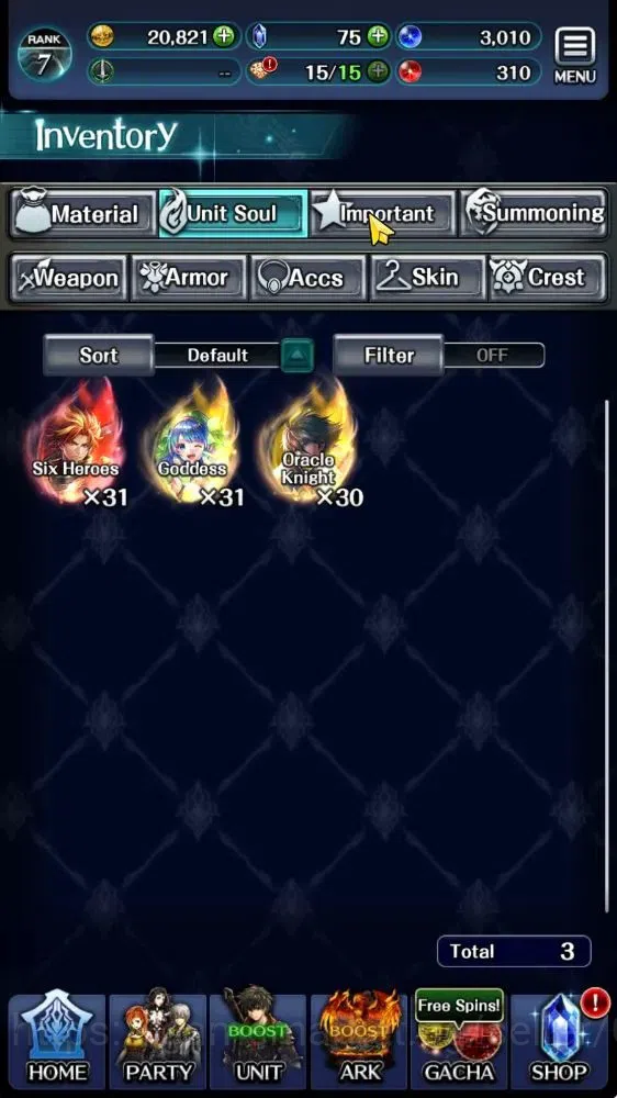 Last Cloudia Accounts Others GLOBAL|Rank 7|Collab Brave Frontier (Goddess Tilith,Fire God Vargas) + (Goddess Lilaha)| 6 SSR 8