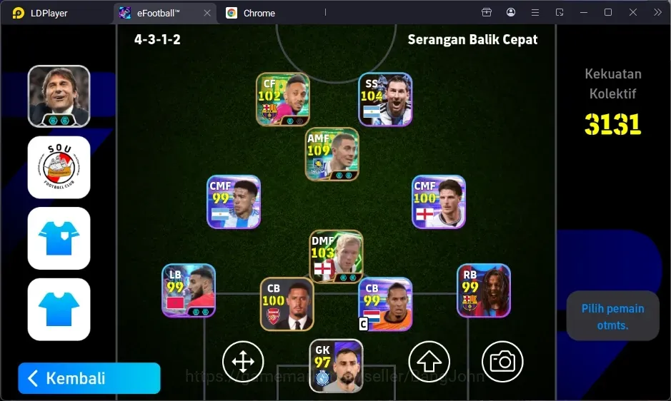 eFootball Accounts Others Android|PW 3131|Epic Hazard,Epic George,Epic Scholes,Epic Aubameyang,ShwT Mazraoui,Etc|CheckSS 1