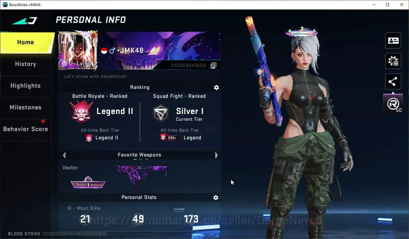 Blood Strike Accounts ASIA|Collab 7DS[AK47,QBZ95],AOT KAG6,FAL+ 6 ULTRA[ image 2