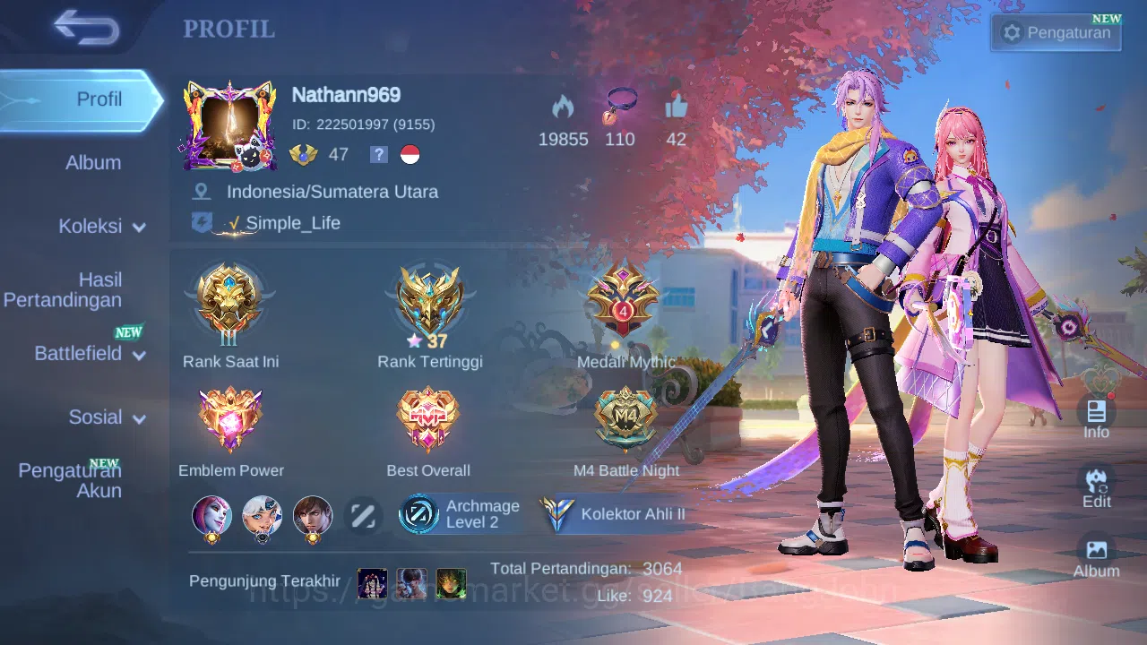Hero 100 Skin 169 | Valentine Lance | Luckybox Lance | Covenant Natan | Prime Granger | Epic Gusion check ss ML1421B Mobile Legends: Bang Bang Others Hero 100 Skin 169 | Valentine Lance | Luckybox Lan image 1