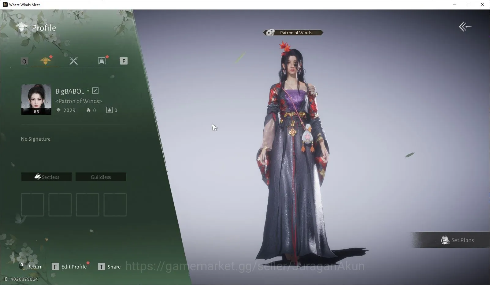 Where Winds Meet Accounts GLOBAL Lv66 | GS 11845 | Nameless Spear + Nameless image 2