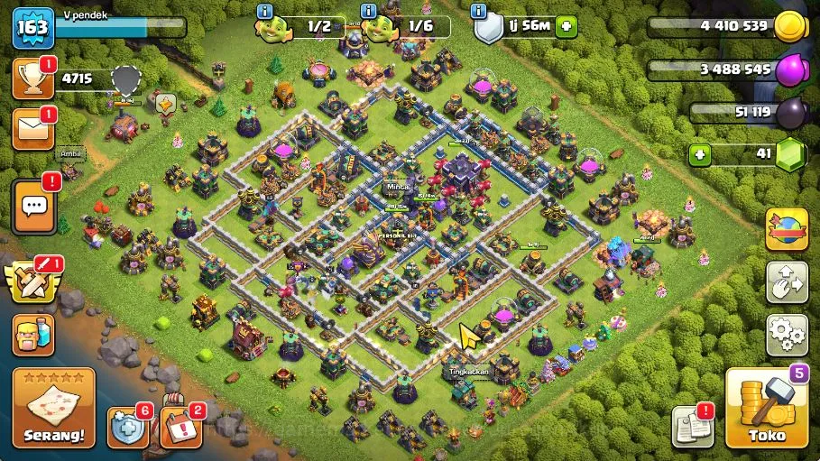Clash of Clans Mid-Tier TH 15 - BH 9 Lvl 163 |Thropy 4715| HH 8 |BK 49,AQ  image 1