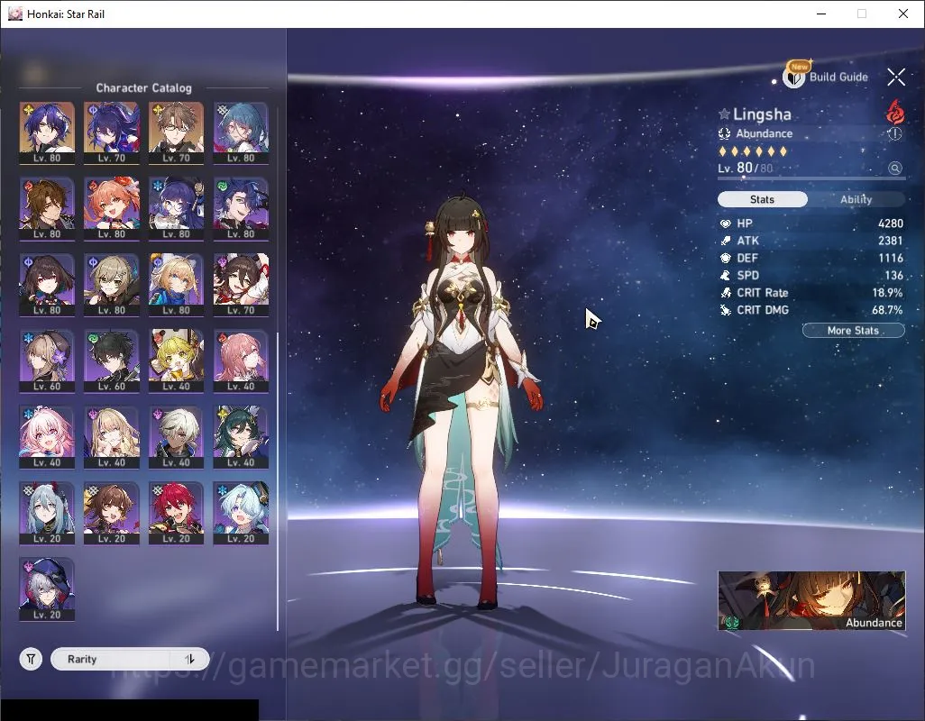 Honkai Star Rail Accounts Mid Game ASIA|TL70|12 Limited [(Jingliu E1,Kafka,Lingsha,Castoric)+Sign,Phainon 2
