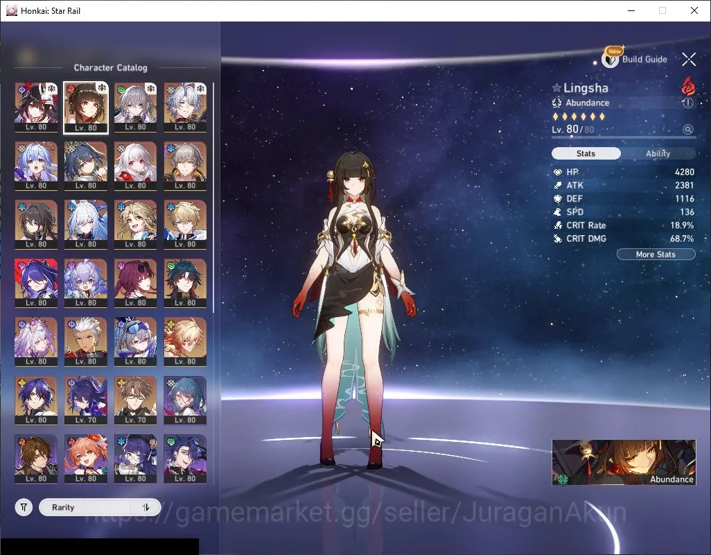 Honkai Star Rail Accounts Mid Game ASIA|TL70|12 Limited [(Jingliu E1,Kafka,Lingsha,Castoric)+Sign,Phainon 3
