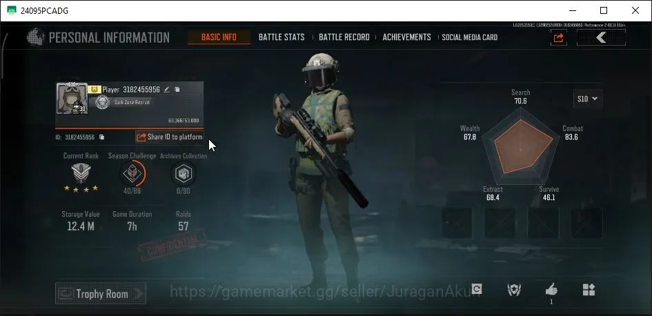 Arena Breakout Accounts Mid-Tier [MOBILE] Lvl 30|SV 12,4M|CV 10M|3 Polygon,2 Prismatic,All in Groza,Grave Mosin,Etc|Gear 2