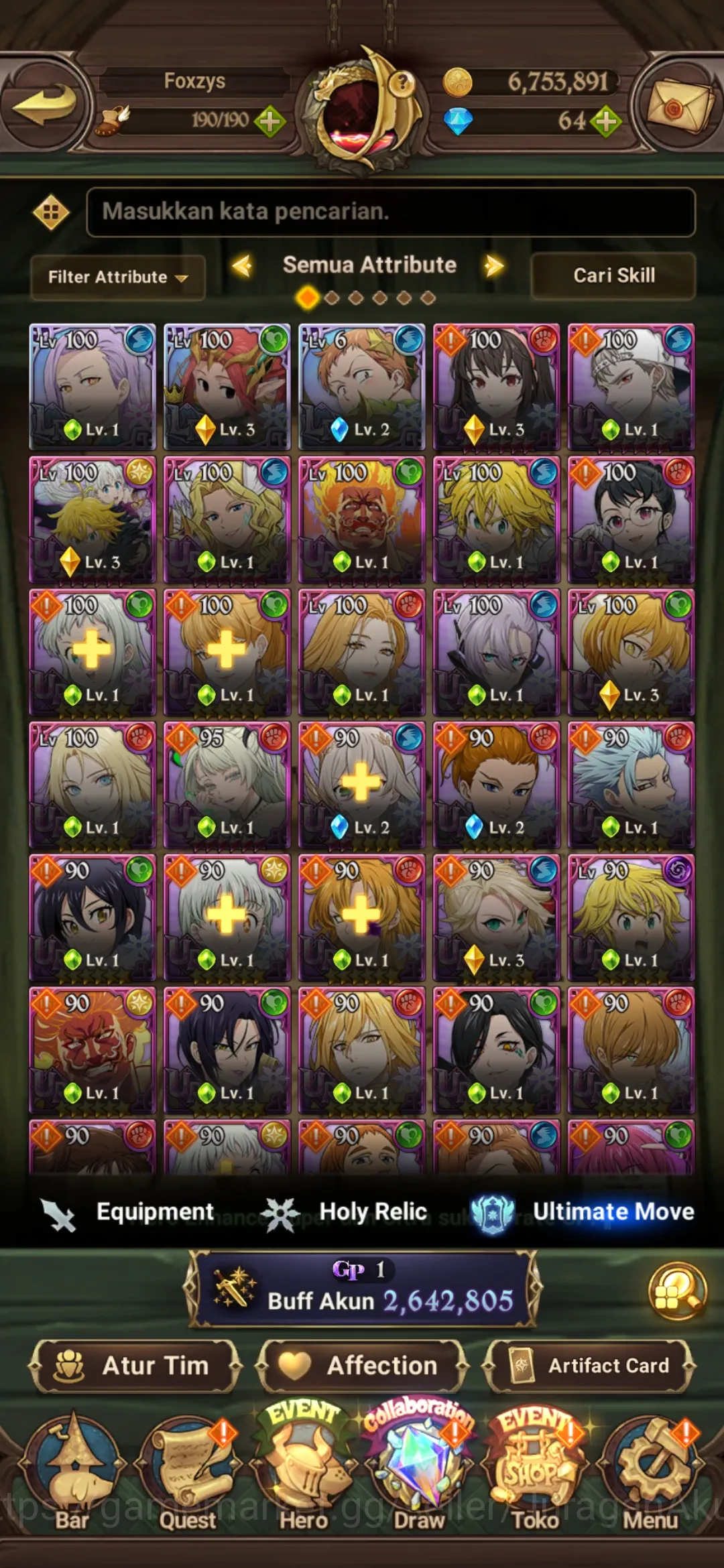 The Seven Deadly Sins: Grand Cross Accounts Asia |2.6M CC| 3LR + 8UR + Collab TOG + Shadow (Lu image 3