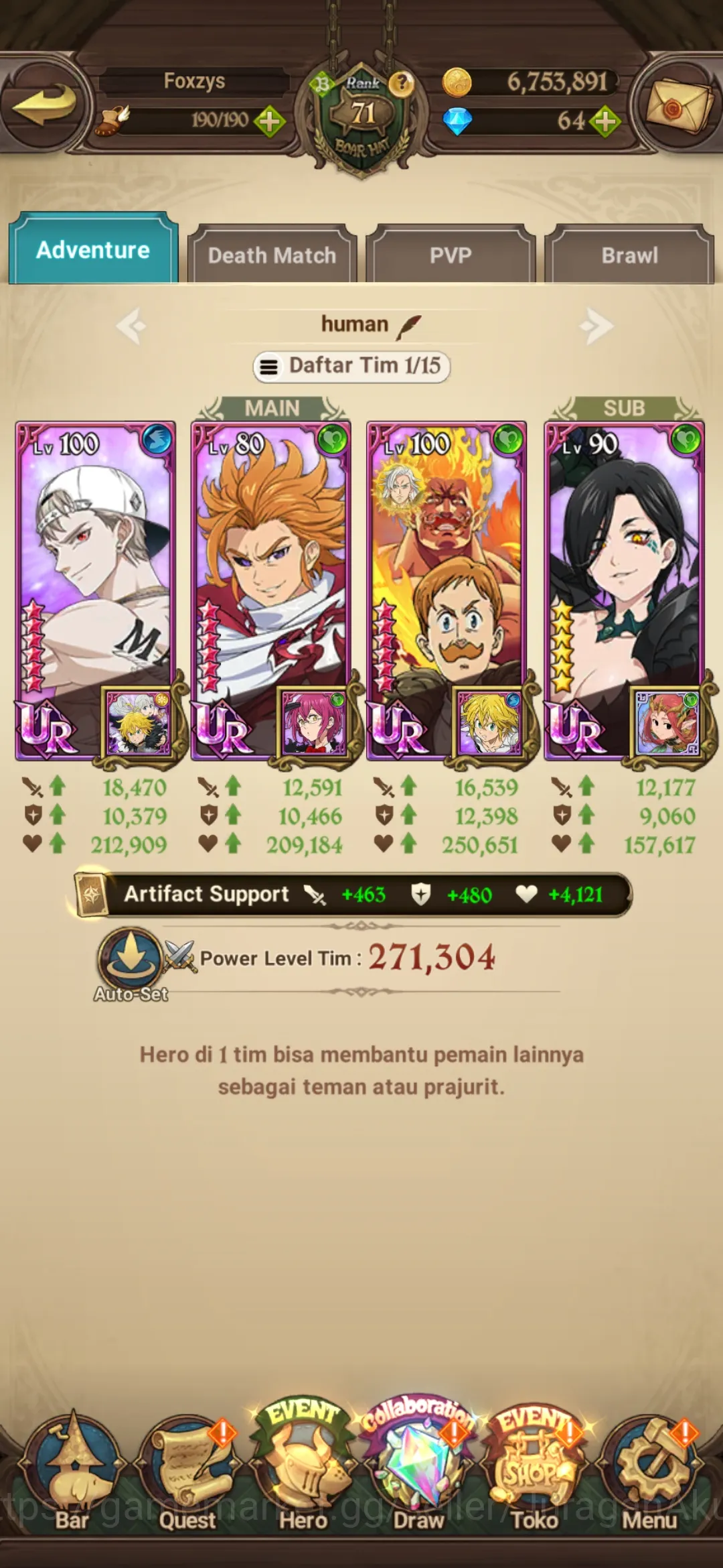 The Seven Deadly Sins: Grand Cross Accounts Asia |2.6M CC| 3LR + 8UR + Collab TOG + Shadow (Lu image 4