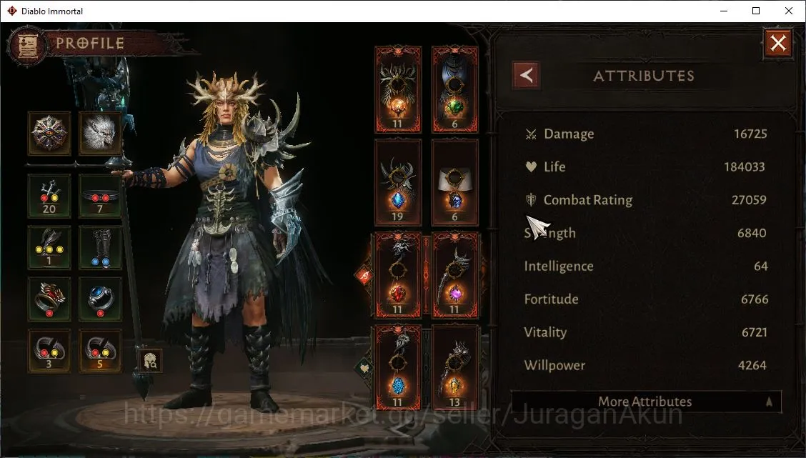 Diablo Immortal Accounts Mid-Tier SEA - Anu|Lv60(486)Durid|27k CR|Reso 450|Hell III|Paragon Slayer|Hell Lv19|Esessence Lv2 3
