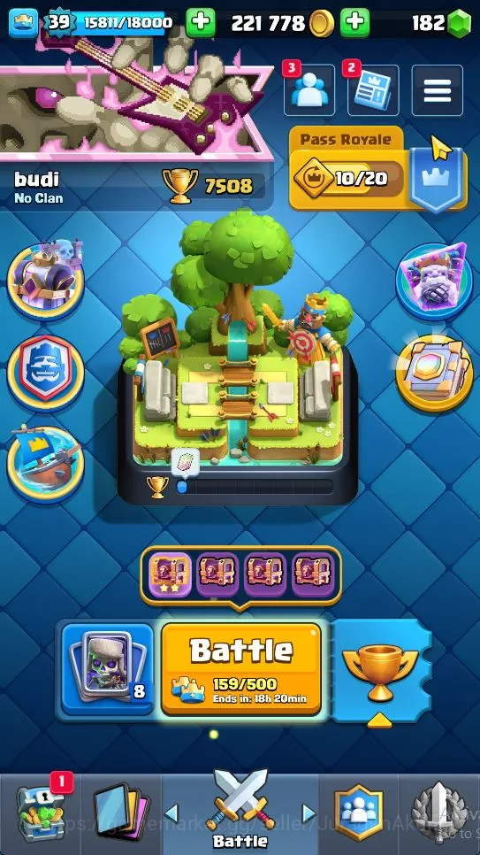 Clash Royale Midgame Lvl 39|Trophy 7508|KTL 13|Card 120|8 EVO,3 Max,7 C image 1