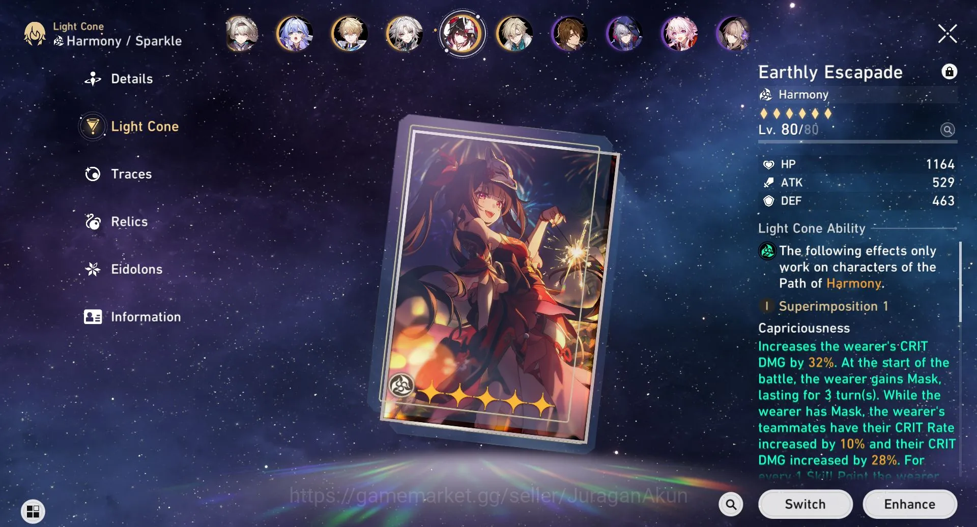 Honkai Star Rail Accounts Mid Game ASIA [TL70] 10 Limited (Firefly[E1]+Sign,Castorice,Lingsha,Robin,etc)(Amphoreus)|Take 2