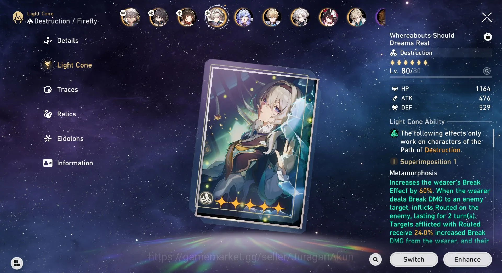 Honkai Star Rail Accounts Mid Game ASIA [TL70] 10 Limited (Firefly[E1]+Sign,Castorice,Lingsha,Robin,etc)(Amphoreus)|Take 4