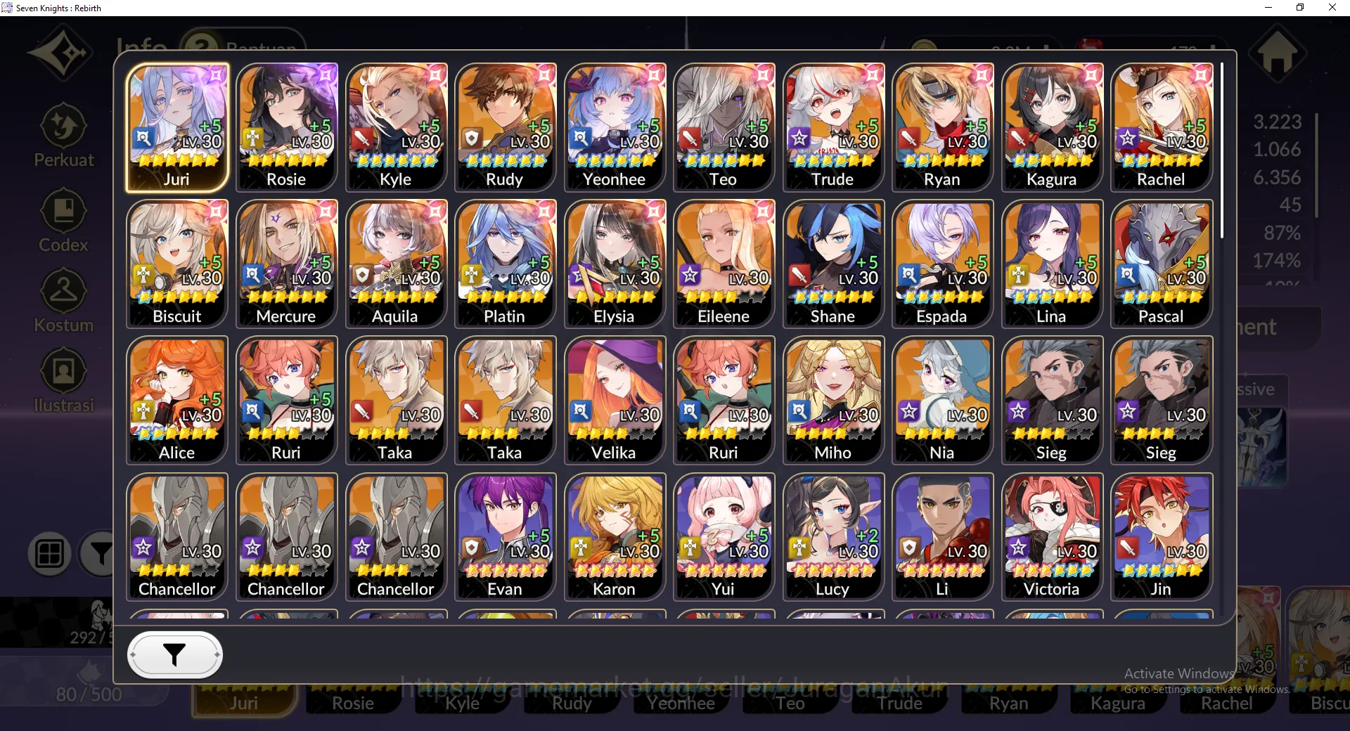 Seven Knights Re:Birth Accounts [Re:BIRTH] Global300xx| 2 Old 7k (Juri,Rosie) 16 L image 2
