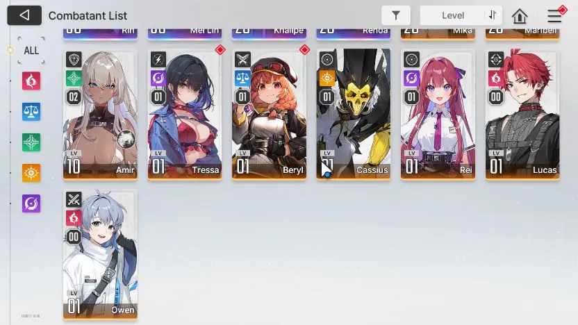Chaos Zero Nightmare Accounts GLOBAL Lv24|4 SSR(Rin Meilin Khalipe Renoa) 9SR(Ca image 1