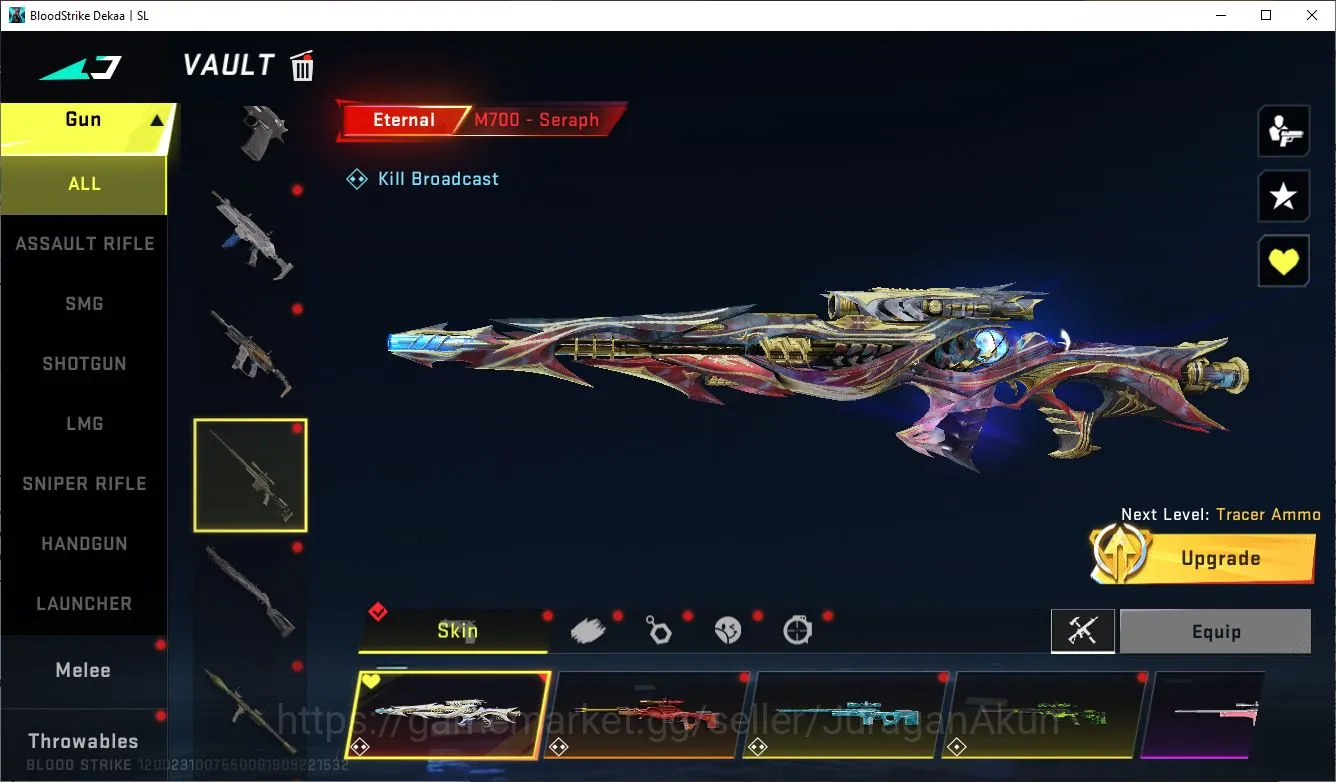 Blood Strike Accounts Mid-Tier Asia|2 EVO[M4A1 Lv 5,SCAR LV 5]8 ETERNAL[MP5,KAG-6,M700,AUGUZI,QBZ95,VOLT,ZERO]23 9