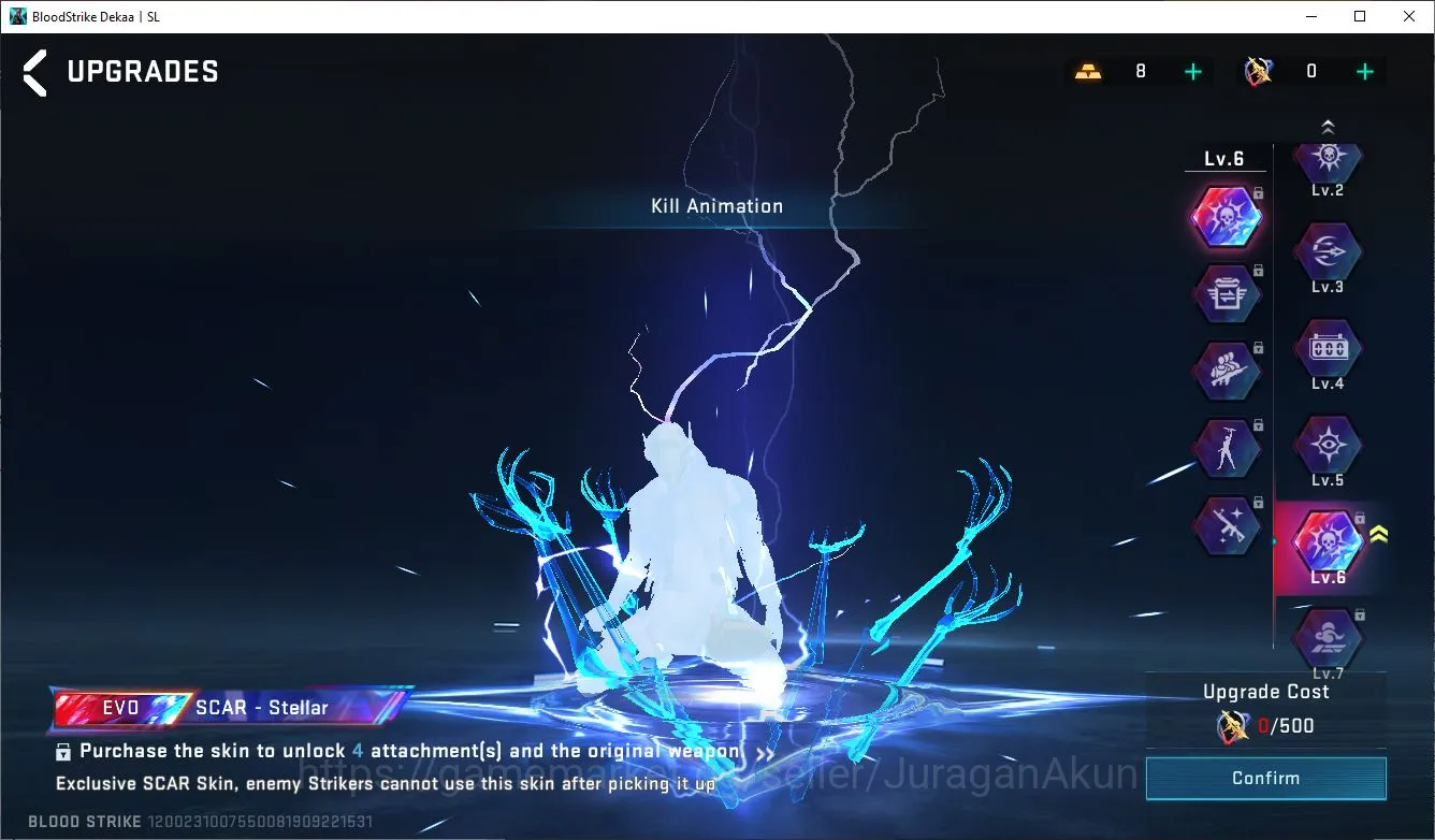 Blood Strike Accounts Mid-Tier Asia|2 EVO[M4A1 Lv 5,SCAR LV 5]8 ETERNAL[MP5,KAG-6,M700,AUGUZI,QBZ95,VOLT,ZERO]23 5