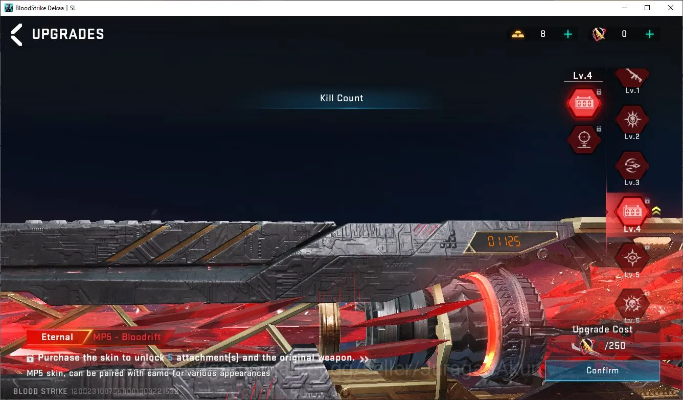 Blood Strike Accounts Mid-Tier Asia|2 EVO[M4A1 Lv 5,SCAR LV 5]8 ETERNAL[MP5,KAG-6,M700,AUGUZI,QBZ95,VOLT,ZERO]23 6