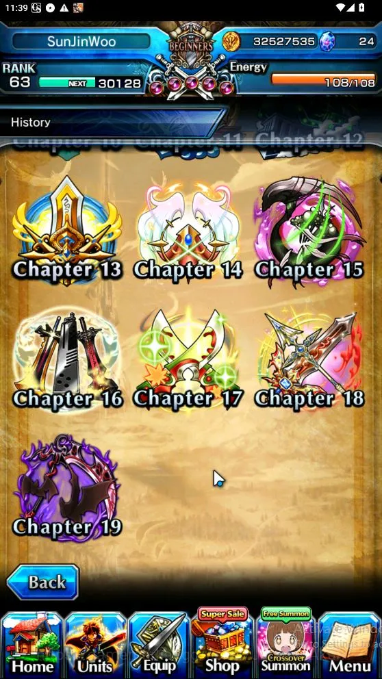 Grand Summoners Accounts Mid-Game Global|Rank 63|13 Ascend[JayTW,ChloeTW,HazukiTW,Pinnacle Isliid,Summer 4