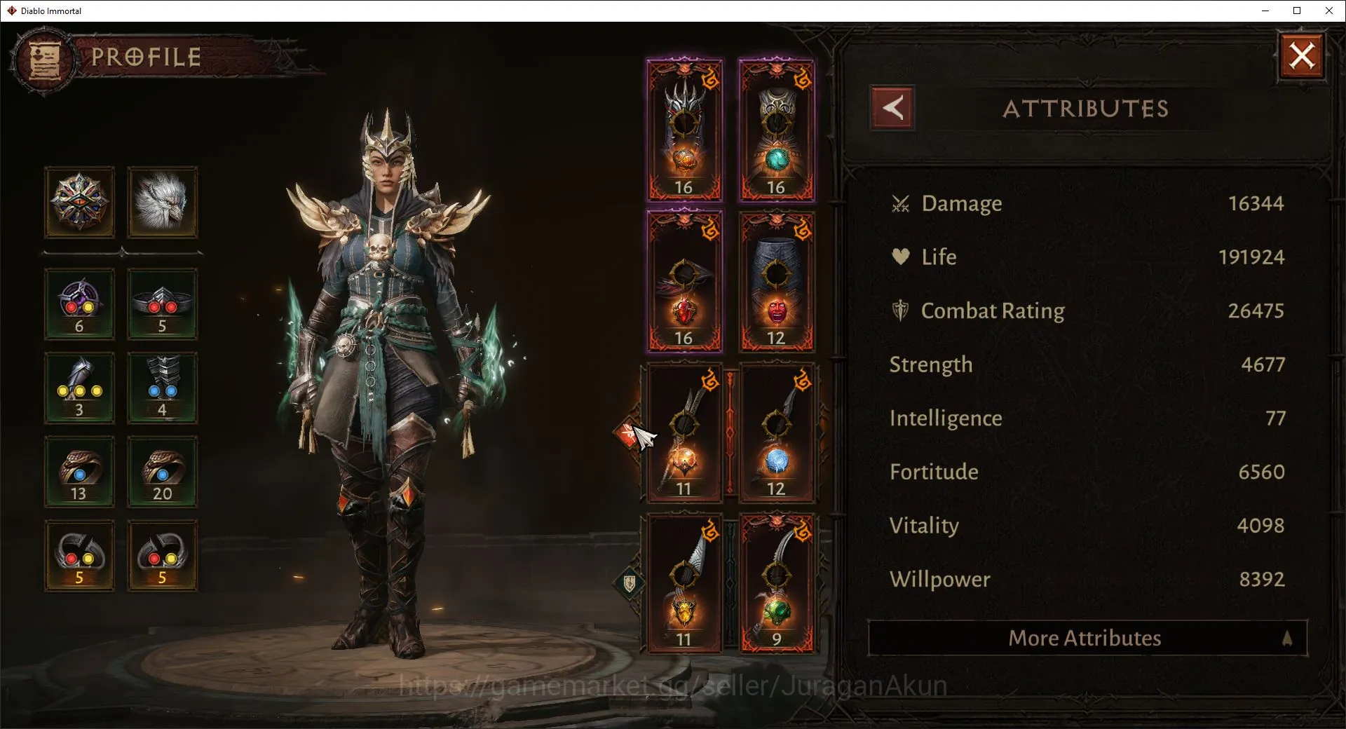Diablo Immortal Accounts Mid-Tier SEA - anu | can move server | Lv 60(463) Tempest 26K CR | Reso 570 | Hell 3 Paragon | 2 3