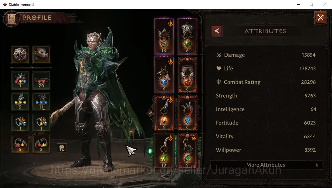 SEA-agronix|Lv60(351)Blood Knight|28K CR|Reso 600|Hell III|Paragon Harbinger|Hell Lv 20|Esessence Lv 2 9/30|Check SS(DI978) Diablo Immortal Mid-Tier SEA-agronix|Lv60(351)Blood Knight|28K CR|Reso 600| image 1