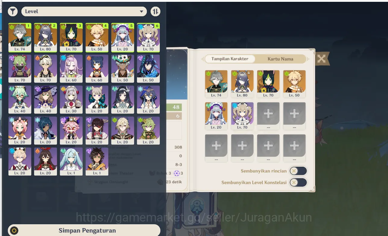 Genshin Impact Accounts Mid Game ASIA |AR48| 2 Limited + 1[5Star's Weapon]|Alhaitham,Lauma|MC Male|Take Email|Check SS 4