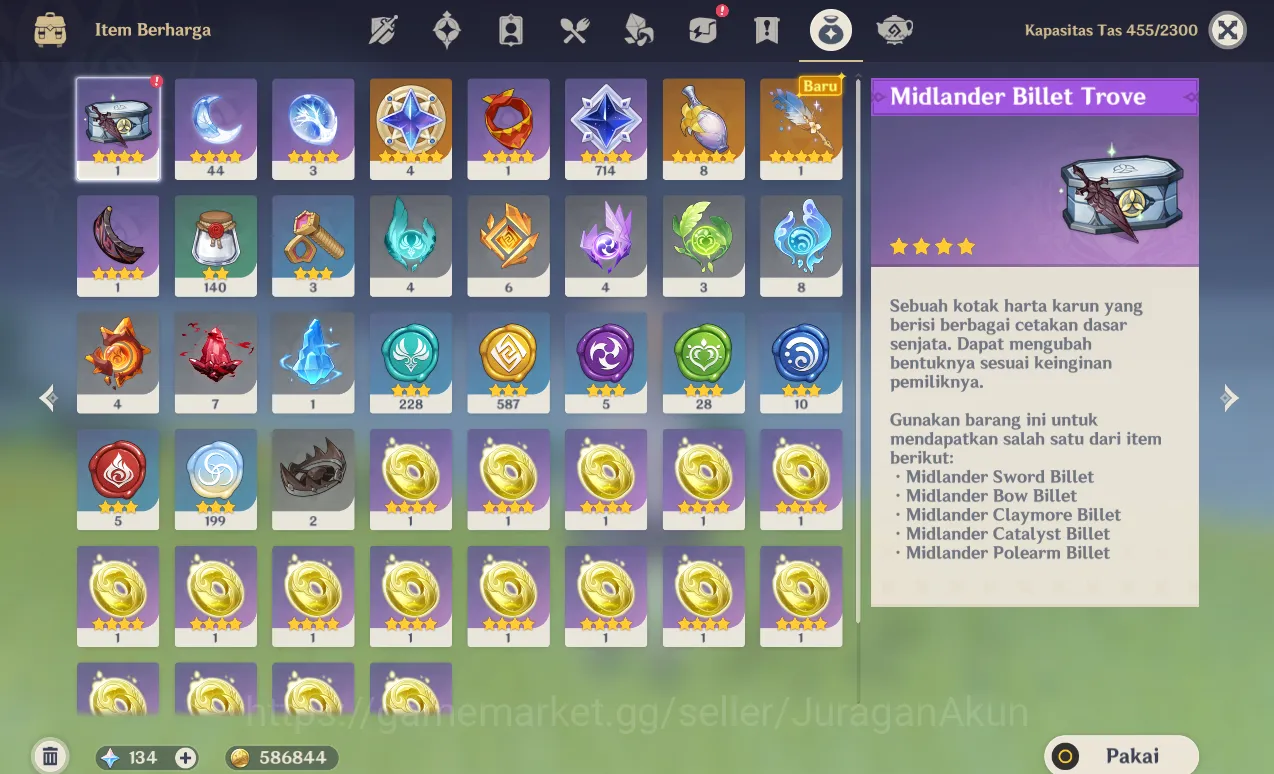 Genshin Impact Accounts Mid Game ASIA |AR48| 2 Limited + 1[5Star's Weapon]|Alhaitham,Lauma|MC Male|Take Email|Check SS 5