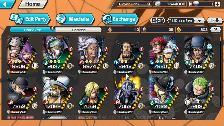 One Piece Bounty Rush Accounts Global|3 META EX|Battle Monster Oni Kid&Law, Black image 3