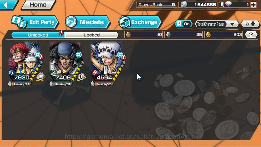 One Piece Bounty Rush Accounts Global|3 META EX|Battle Monster Oni Kid&Law, Black image 4