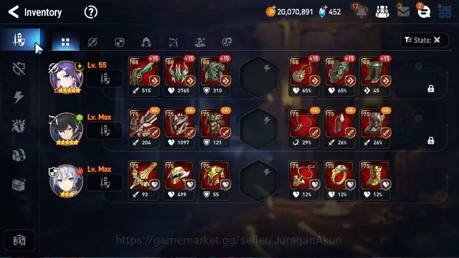 Epic Seven Accounts Mid-Tier ASIA Unverif|9 ML(A Tywin,Belian,DB Senya,LW Peira,A Vildred,Har setti,Etc)|BlessON|13K 4