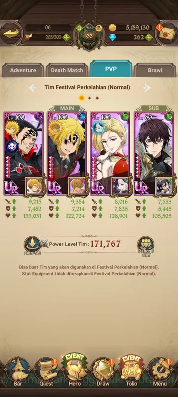 The Seven Deadly Sins: Grand Cross Accounts Midgame Asia |3,1M CC| 2LR + 4UR + Full Collab Solev + OVL + 262 Gems 6