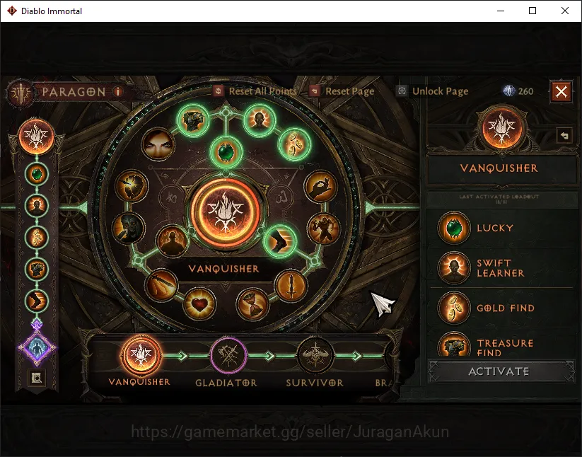 Diablo Immortal Accounts High-End SA - Malah|Lv60 (600) Demon Hunter|35K CR|Reso 300|Inferno II|Paragon Vanquisher|1 5