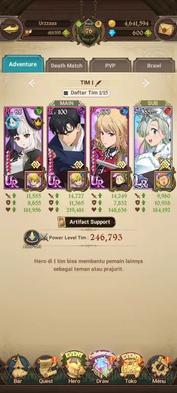 The Seven Deadly Sins: Grand Cross Accounts Midgame Asia |2.9M CC| 1LR + 4UR + Full Collab Solev + 600 Gems (Elizabeth 3