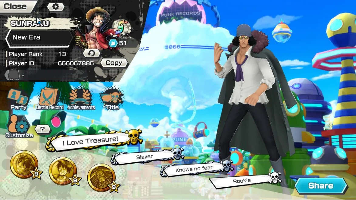 One Piece Bounty Rush Accounts Mid-Tier Global| 5 META EX[Big Mom(Olin the Oiran),Kaido,Yamato Max,Sabo,Kuzan]|Rank 13|Log
