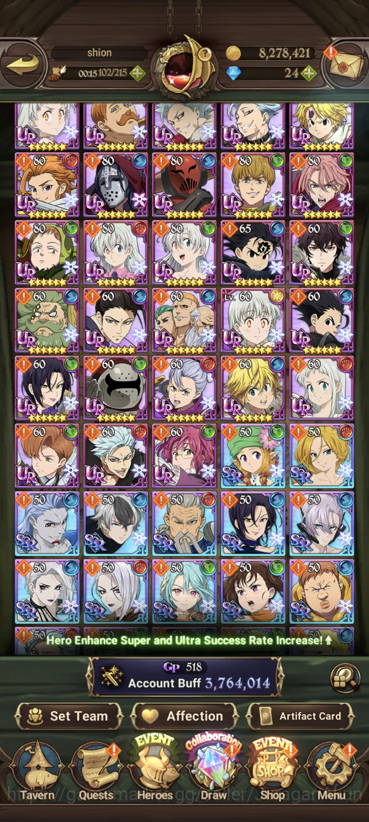 Asia | 3.7M CC + |7UR(Elimeli3/6,Lancelot2/6,Mael2/6,Escanor2/6,DKM3/6,Arthur2/6,Thor3/6, etc) |Unlinked|CheckSS(SDS1344) The Seven Deadly Sins: Grand Cross Accounts Midgame Asia | 3.7M CC