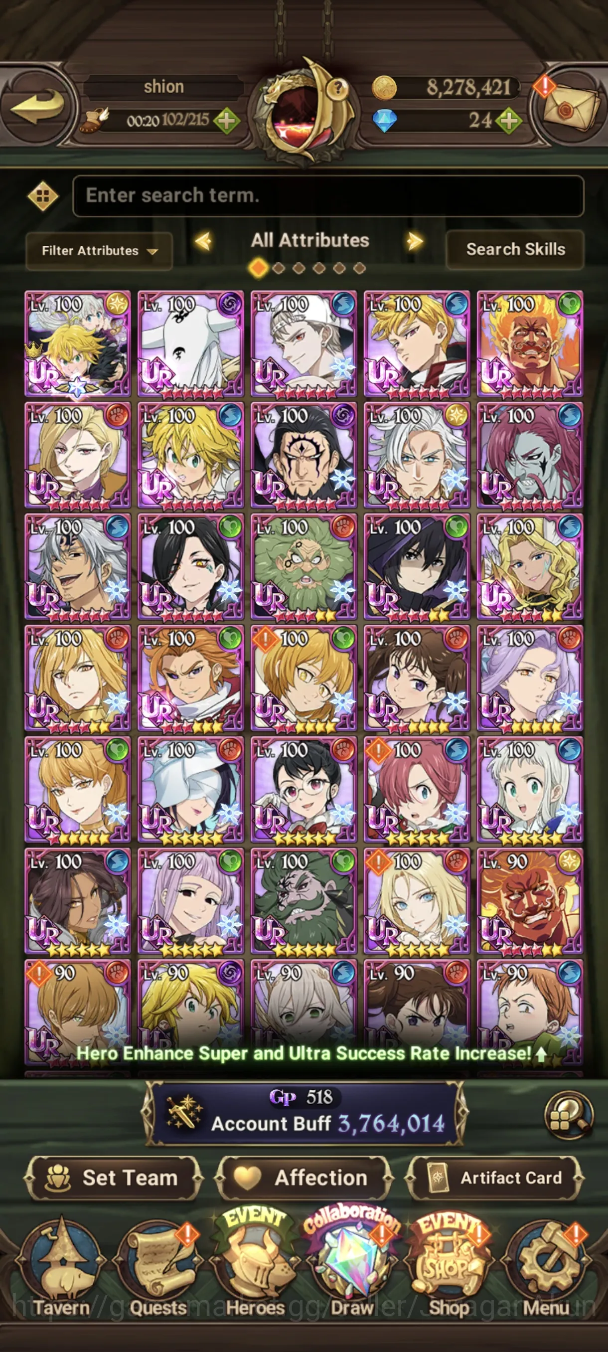 The Seven Deadly Sins: Grand Cross Accounts Midgame Asia | 3.7M CC 2