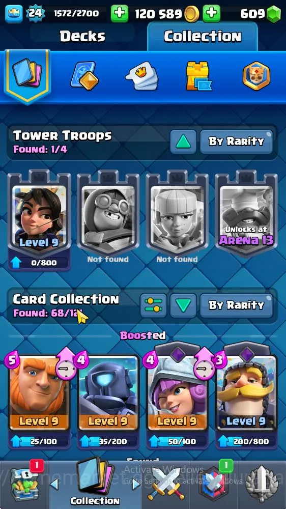 Clash Royale Accounts Starter Lvl 24 | Trophy 3580 | KTL 9 | Card 68 | 2 EVO, 1 Legend, 17 Epic, 24 Rare, 26 Common | 609 4