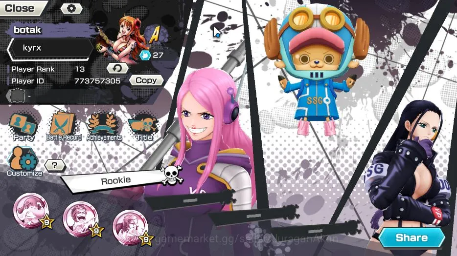 One Piece Bounty Rush Accounts Starter Global|3 META EX|King Pirates Gol D.Roger,St.Jaygarcia Saturn,Blackbeard Pirates 2