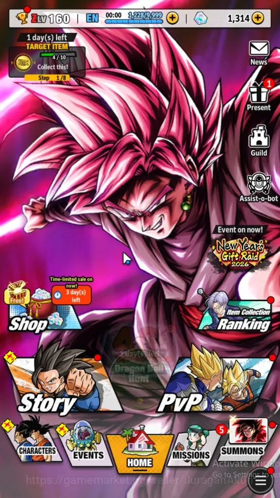 Dragon Ball Legends Accounts Starter 143M TotalPower|LV160|5 UL+ 11 LL|Super Full Power Saiyan 4 Goku,Ultra Instinct Sign 2