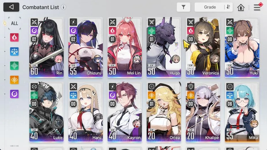 Chaos Zero Nightmare Accounts GLOBAL|Lv 51|11 SSR [ChizuruM2+Sign,Haru,Yuki,RinM2,Mei LinM1,HugoM1,Veronica,Etc]+11 SR+24 SR 2