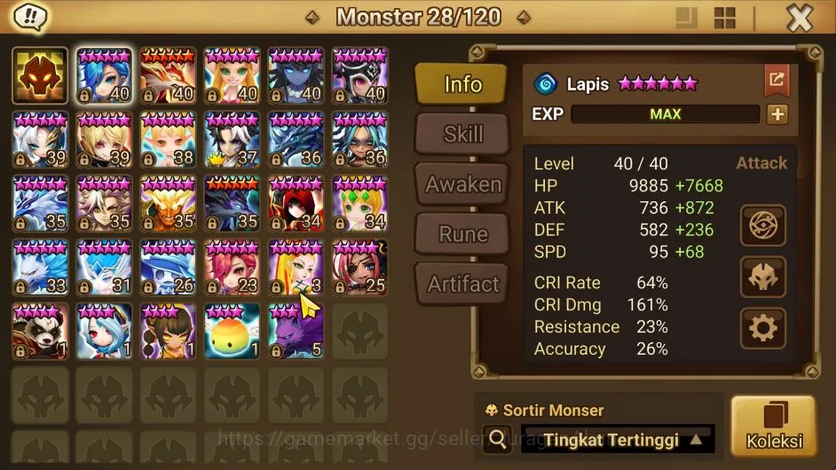 Summoners War: Sky Arena Accounts GLOBAL|Lv 29|Fresh Starter|1 LD [Trinity]|8 Total  image 3
