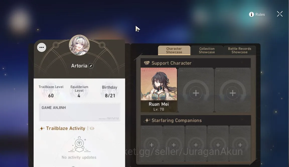 Honkai Star Rail Accounts Mid Game ASIA|TL60|3 Limited [Saber E2,Ruan Mei,Archer]|Amphoreus|Take Email|Check SS (HSR2841) 2