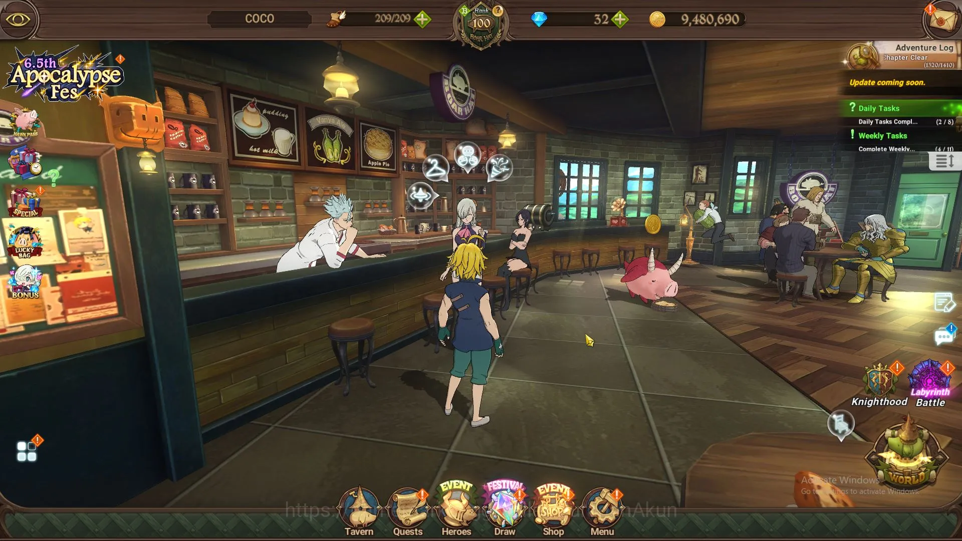 The Seven Deadly Sins: Grand Cross Accounts Midgame ASIA|4,5M CC|2 LR+8
