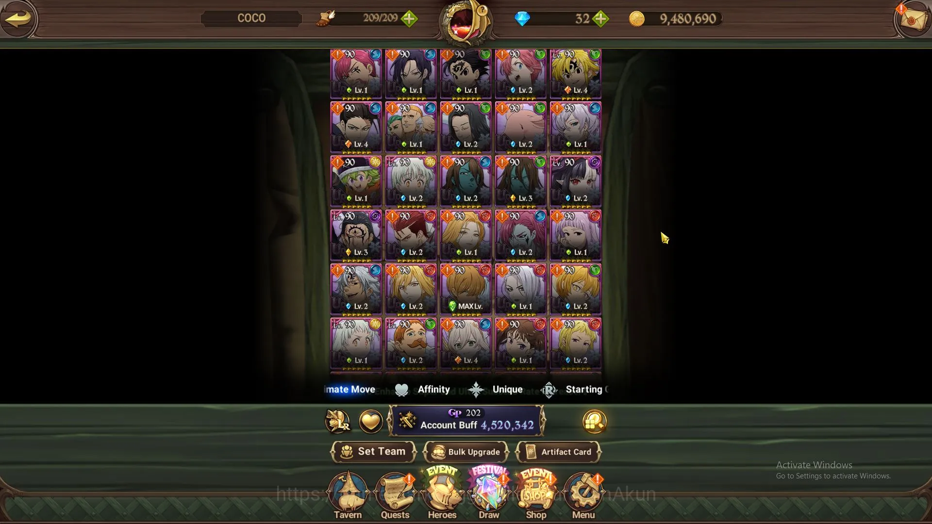 The Seven Deadly Sins: Grand Cross Accounts Midgame ASIA|4,5M CC|2 LR+8 3