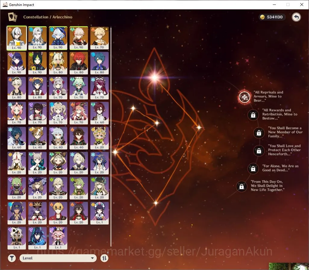 Genshin Impact Accounts Mid Game ASIA|AR 56|6 Limited +9[5* Weapon]|Neuvill 16