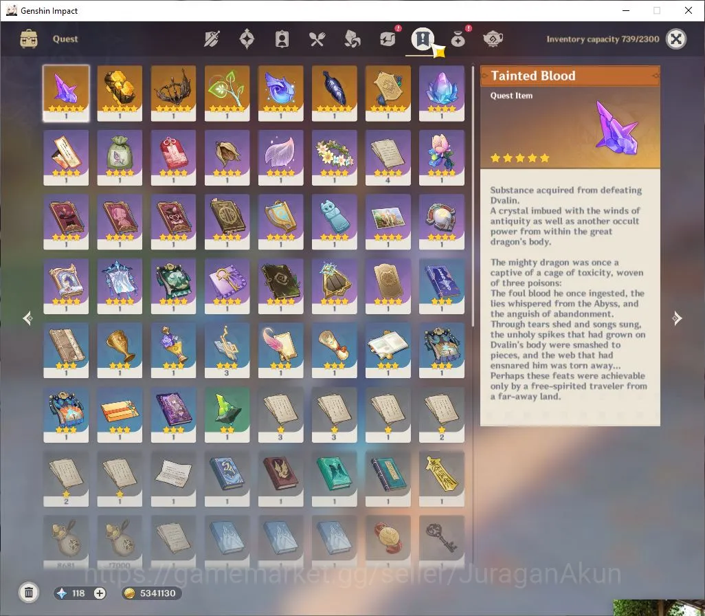 Genshin Impact Accounts Mid Game ASIA|AR 56|6 Limited +9[5* Weapon]|Neuvill 7